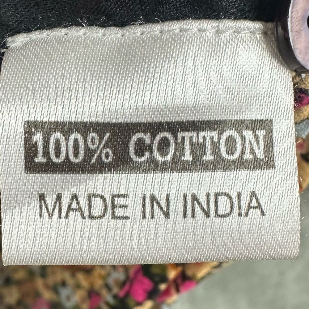 Olivia James The Label Floral Emory Blouse Womens Small Multicolor  Cotton - Picture 5 of 8